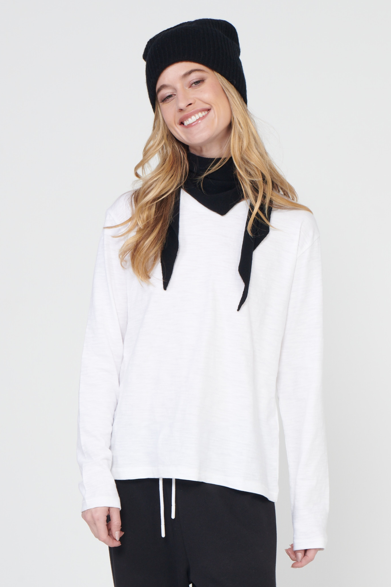 Cashmere Ribbed Beanie