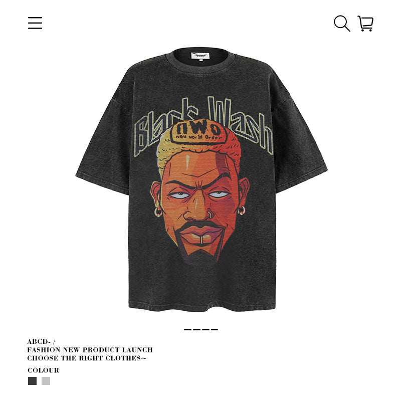 American vintage street T-shirt vintage loose for men and women