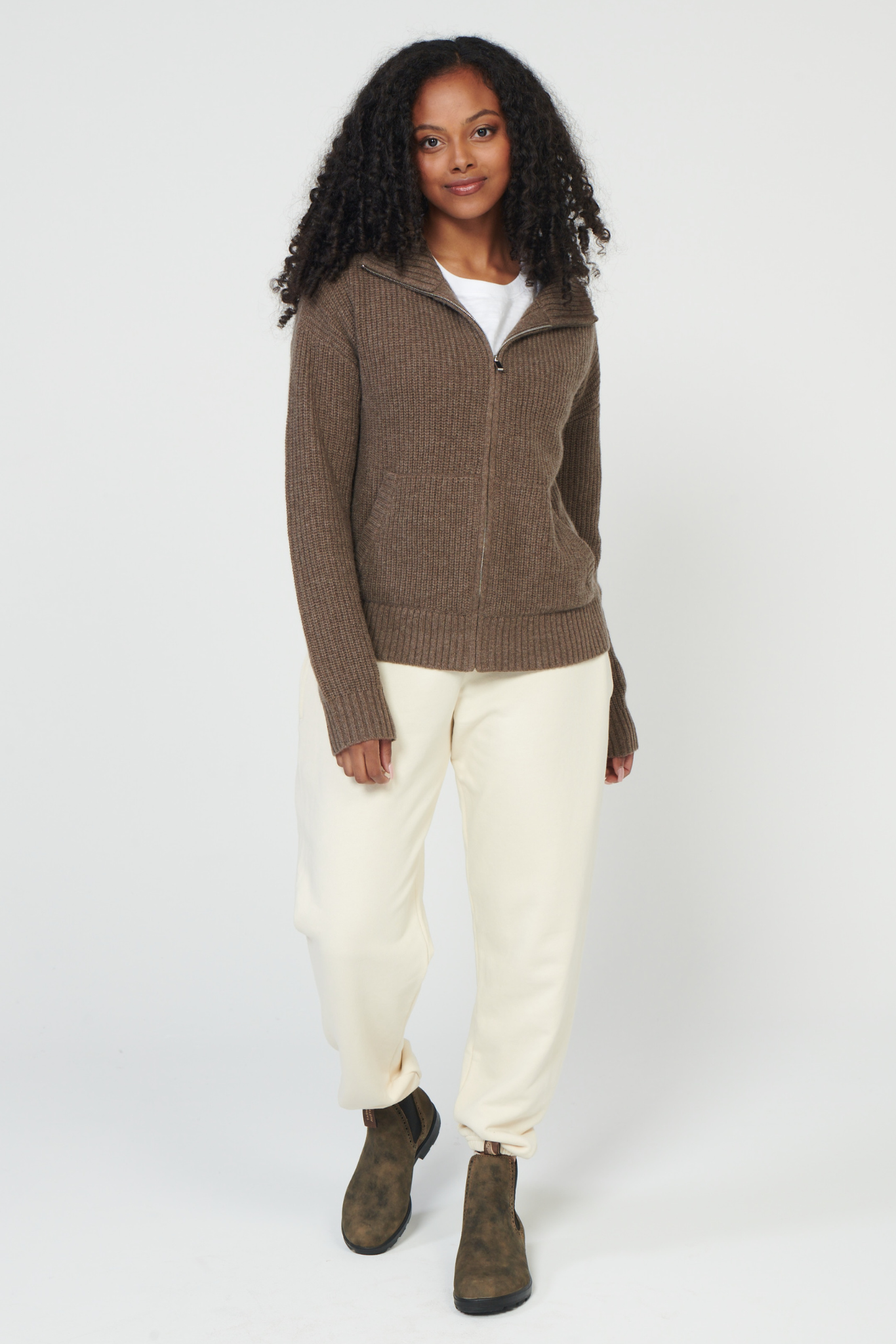 Oversized Bay Street Cashmere Zip Up