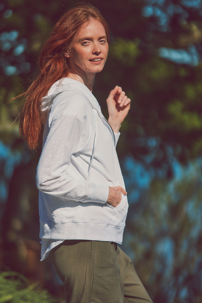 Stella Zip Hoodie in Slub Cotton