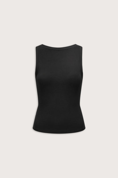 365 Sculpting Lounge Reversible Tank - Shadow Black
