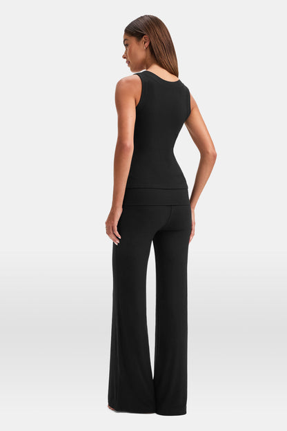 365 Sculpting Lounge Reversible Tank - Shadow Black