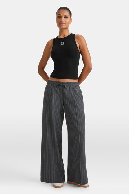 365 Rib Logo Racer Vest - Black