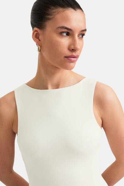365 Boat Neck Tank - Vanilla