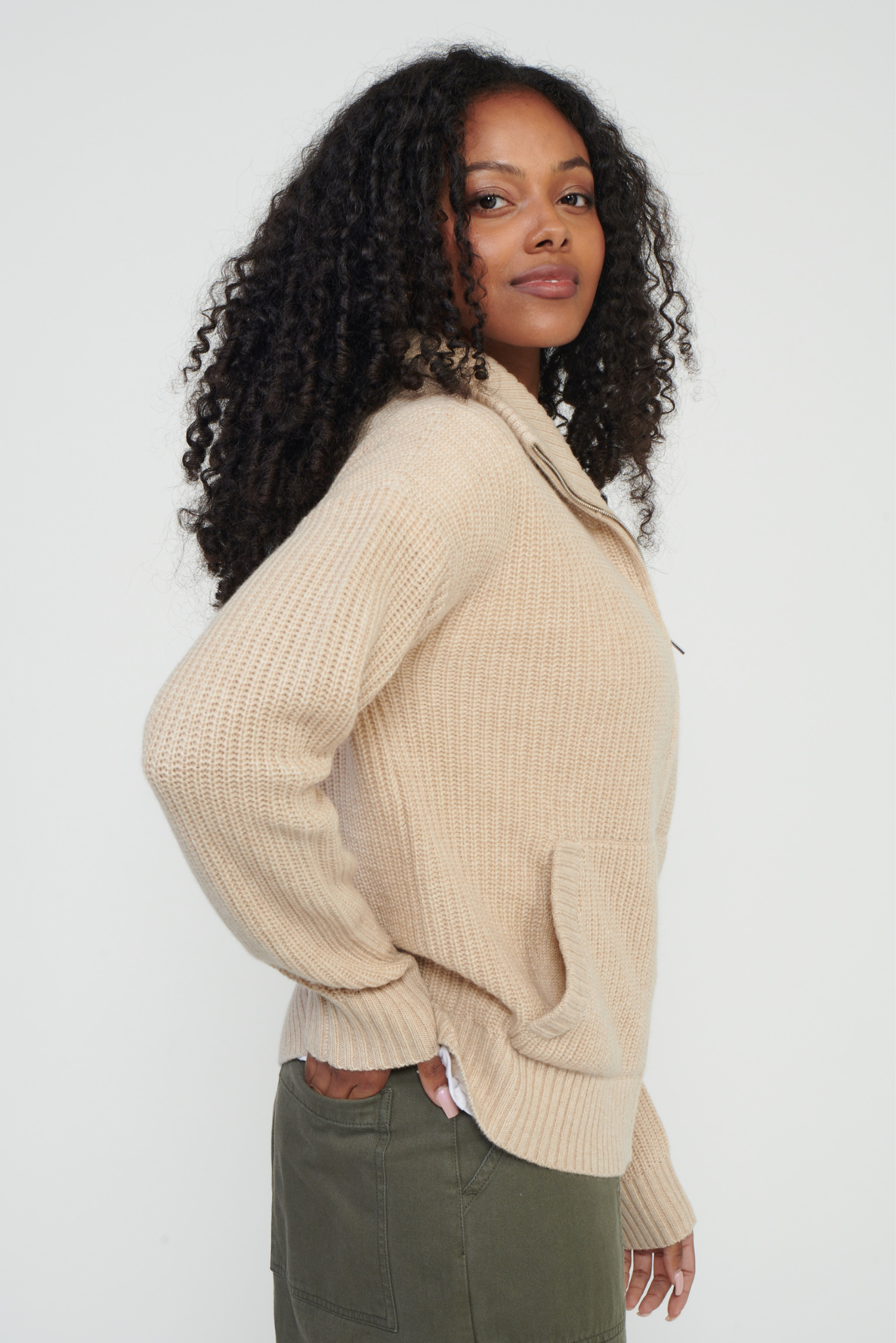 Oversized Bay Street Cashmere Zip Up