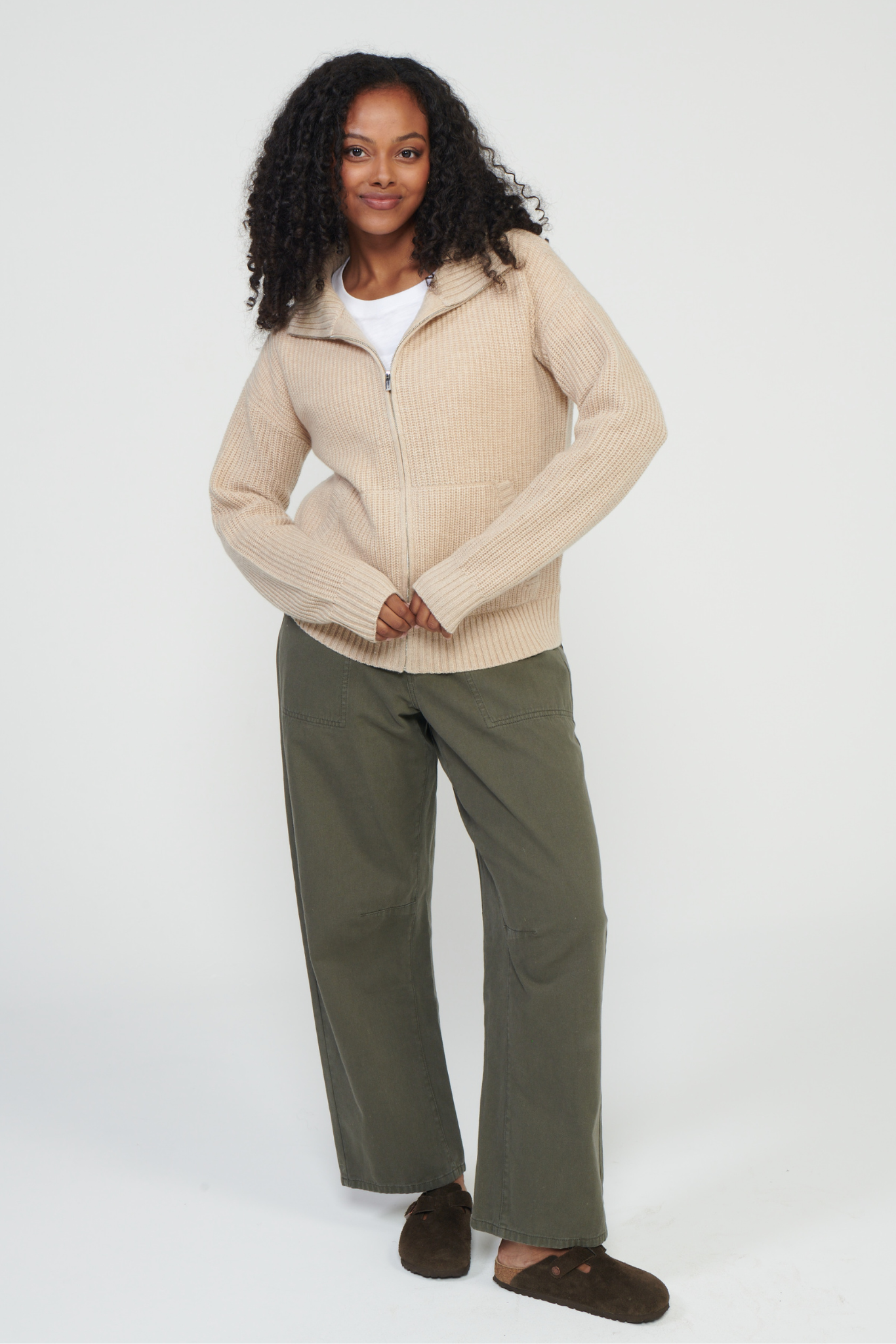 Oversized Bay Street Cashmere Zip Up