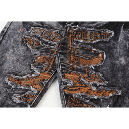 Amiri Jeans Trend Holes Black - Grey Jeans