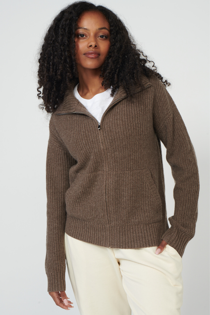 Oversized Bay Street Cashmere Zip Up
