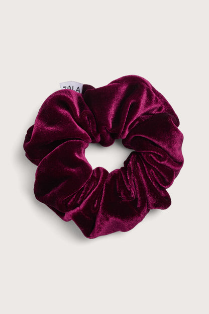 Velvet Scrunchie - Port Red