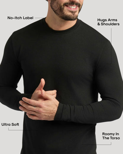 Classic Long Sleeve Crew Neck 3-Pack