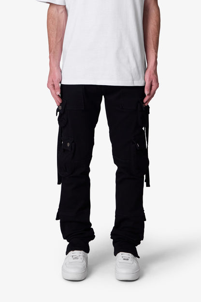 D152 Cargo Straight Denim - Black