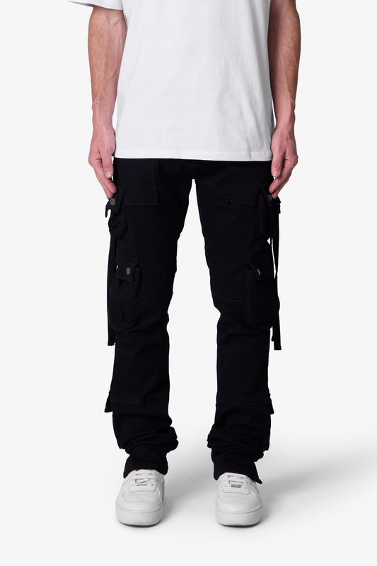 D152 Cargo Straight Denim - Black