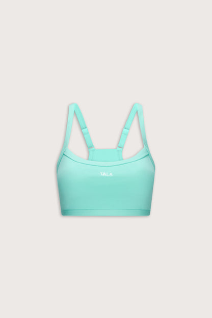 DayFlex Bandeau Sports Bra - Aqua Blue