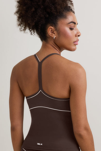 DayFlex Contrast Sweetheart Vest - Chestnut Brown