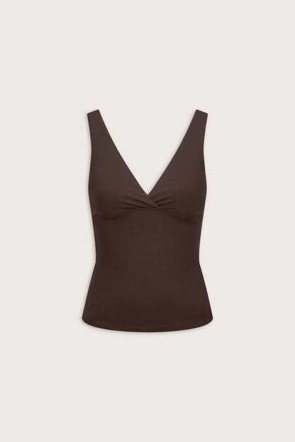 DayFlex V Neck Vest - Chestnut Brown