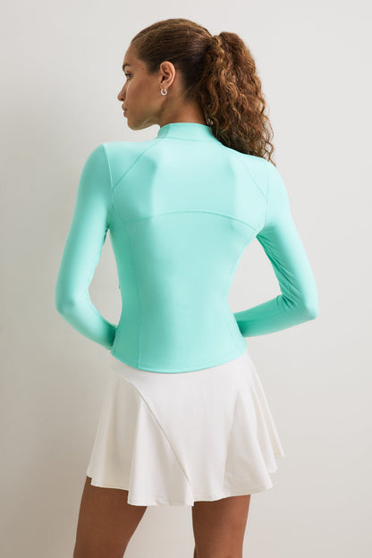 DayFlex Zip Through Sports Jacket - Aqua Blue