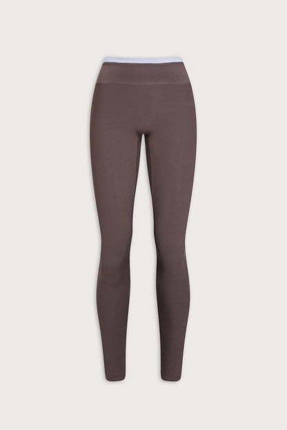 DayFlex Contrast Panel High Waisted Legging - Mocha Brown / Lilac