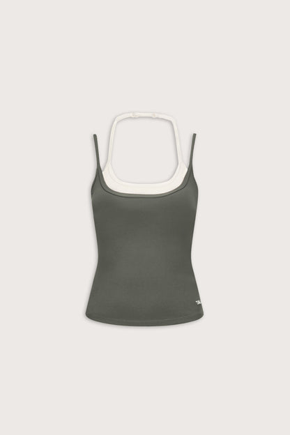 DayFlex Double Layer Vest - Dark Olive / Ivory
