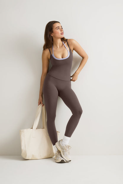 DayFlex Double Layer Vest - Mocha Brown / Lilac