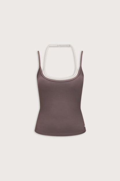 DayFlex Double Layer Vest - Mocha Brown / Ivory