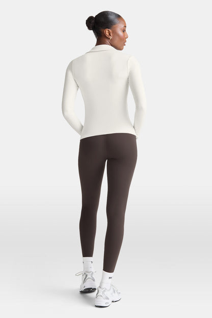 DayFlex Long Sleeve Lightweight Polo - Ivory