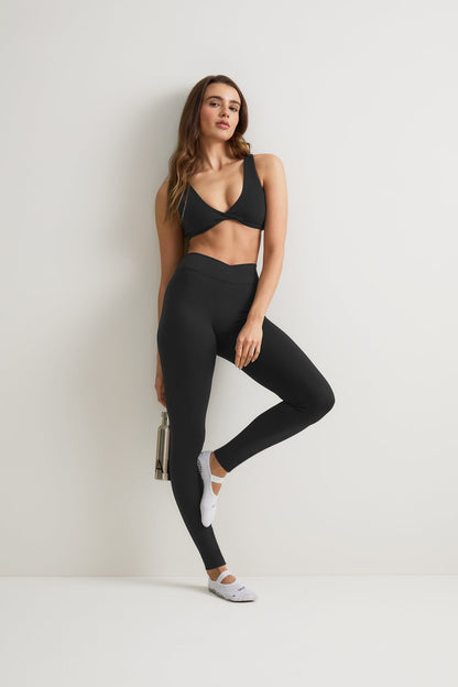DayFlex Twist Front Sports Bra - Shadow Black