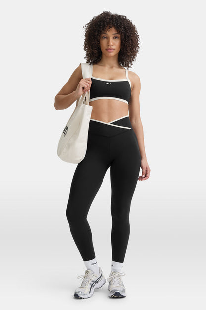 DayFlex Bandeau Sports Bra - Shadow Black / Ivory