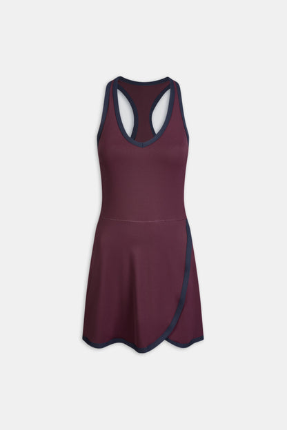 DayFlex Plunge Active Dress - Fig / Midnight Navy