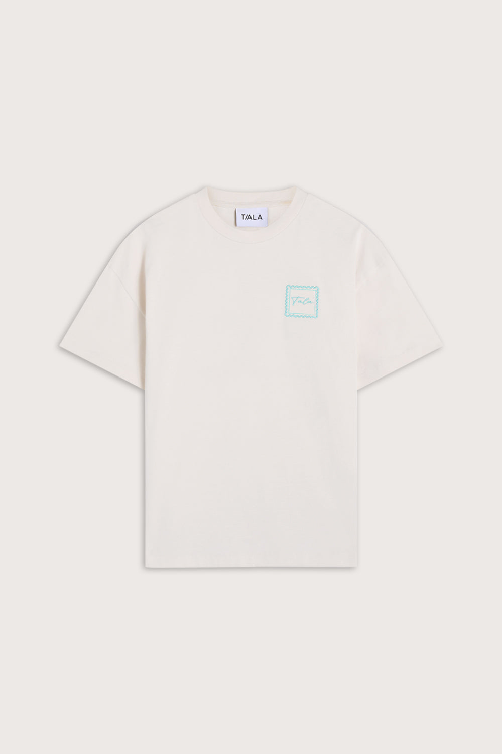 Seashells Graphic Tee - Ivory / Aqua Blue