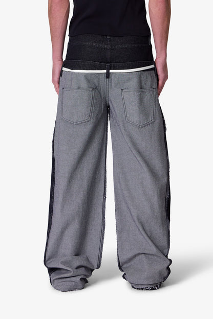 Inside Out Slip off Denim - Washed Black