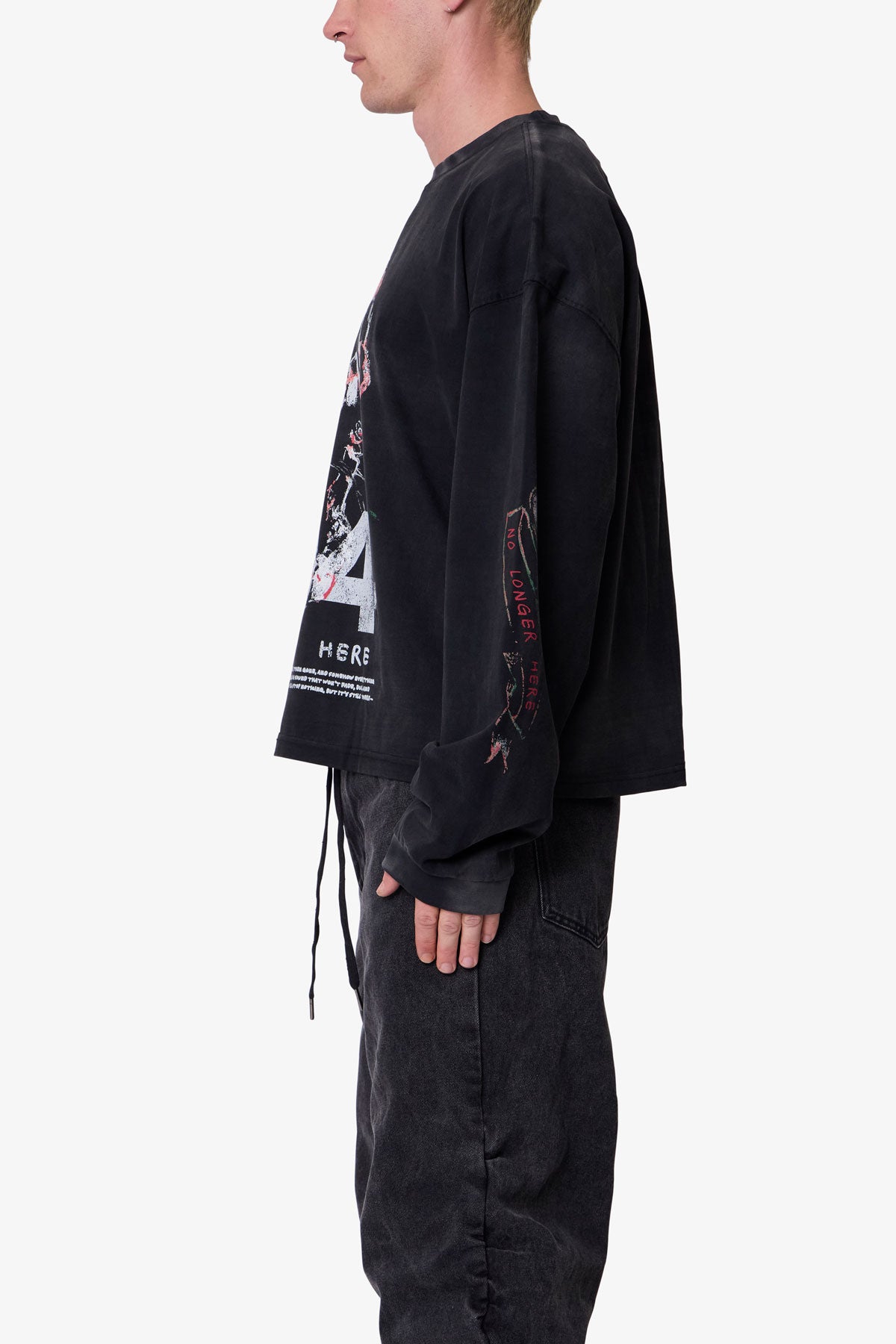 No Longer Here L/S Tee - Black