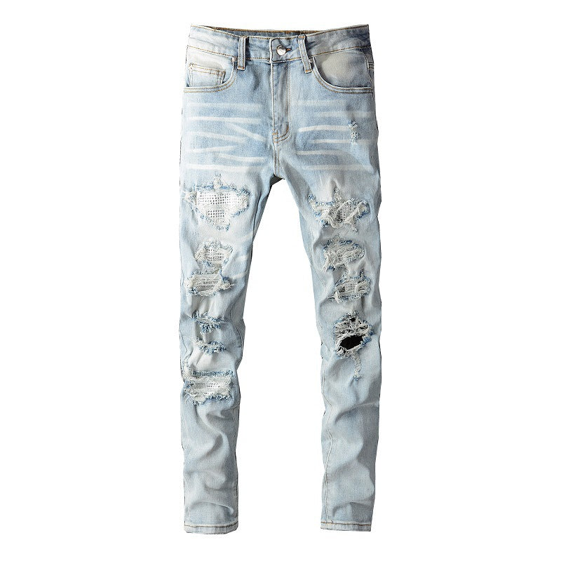 Amiri Jeans Casual Hip Hop Slim Jeans Men #808