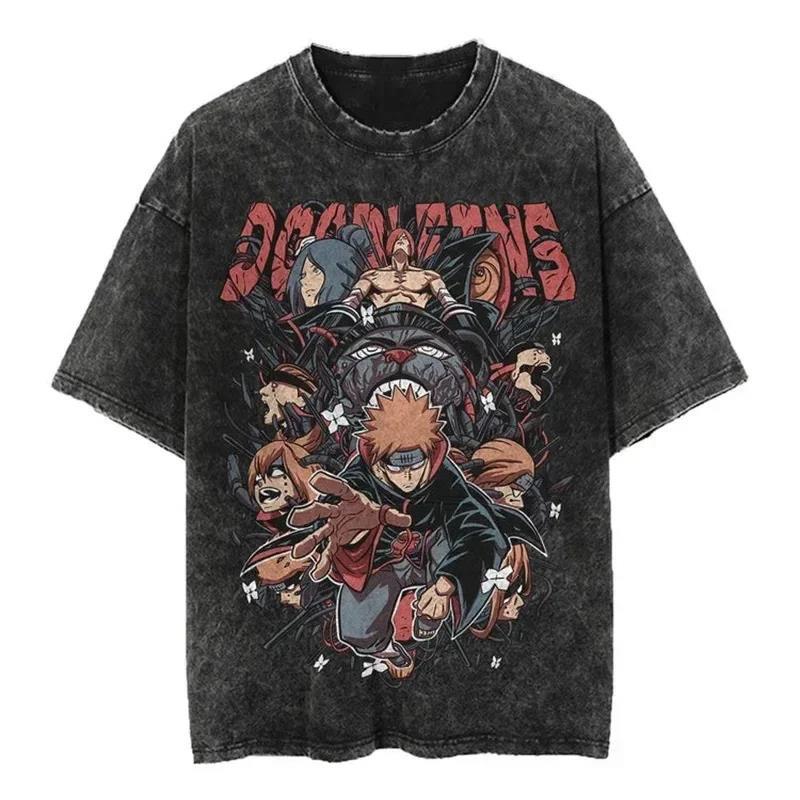 2024Streetwear Tshirt Japanese Anime Graphic Vintage Washed (Part 2)