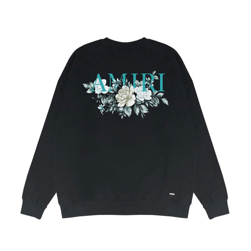 Amiri Long Sleeved Shirt Fashion Brand Crew Sweatshirts round Neck Sweater