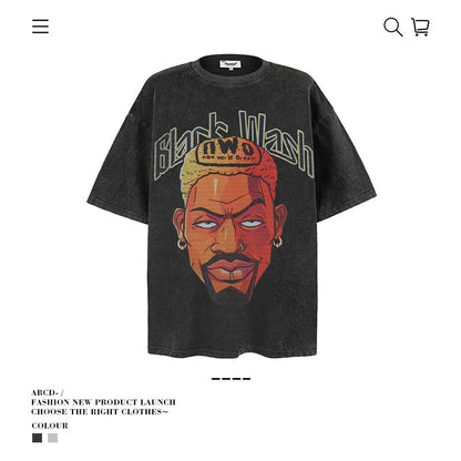 American vintage street T-shirt vintage loose for men and women