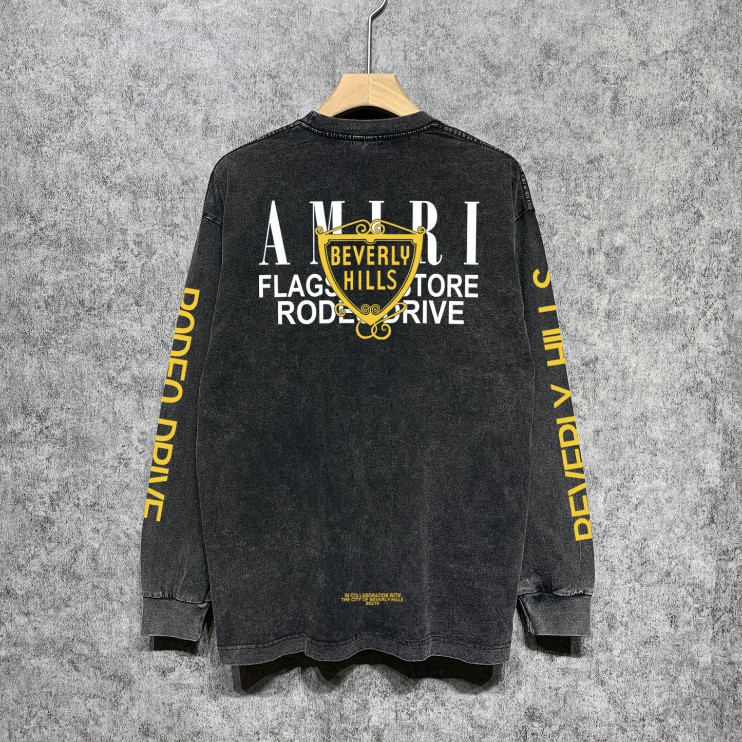 Amiri Long-Sleeve Shirt Vintage Distressed Long Sleeve T-shirt