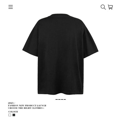 American vintage street T-shirt men's loose casual half-sleeved shirt