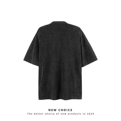 American vintage street T-shirt retro men's loose casual top