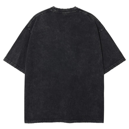 2024Oversized Men Harajuku Streetwear Vintage Washed Hip Hop