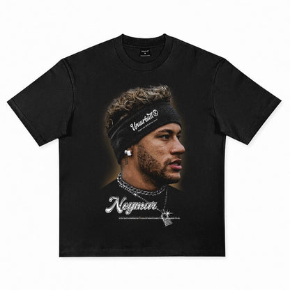 American vintage cotton loose short sleeve cotton football