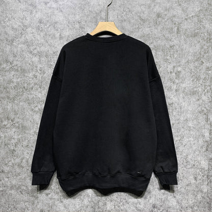 Amiri Long-Sleeve Shirt Personality Printed Crew Neck Sweatshirt