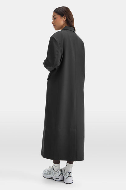 Longline Blazer Coat - Black