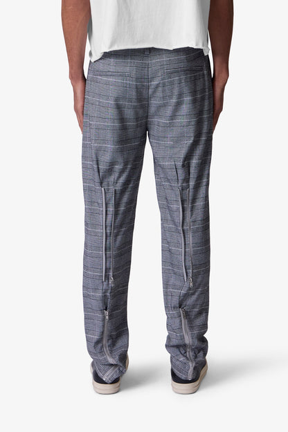 Punk Zip Trouser Pants - Black/Grey