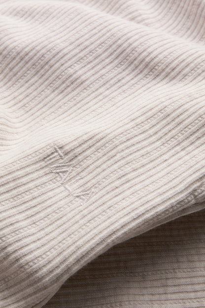 Mid-Rise Wide Led Pyjama Bottoms - Oat Marl