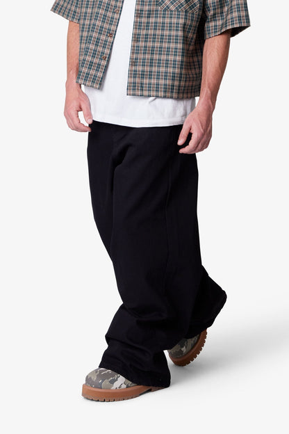 Raw Baggy Rave Denim - Washed Black
