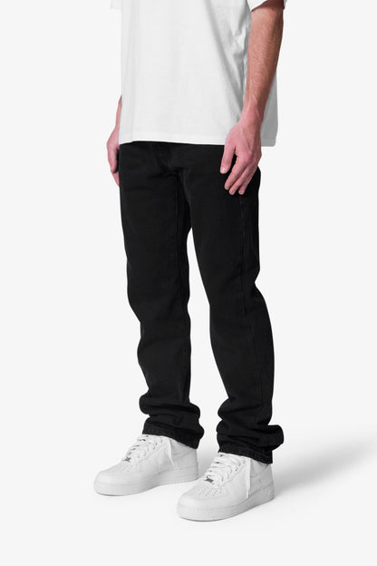 Raw Straight Denim - Rinsed Black