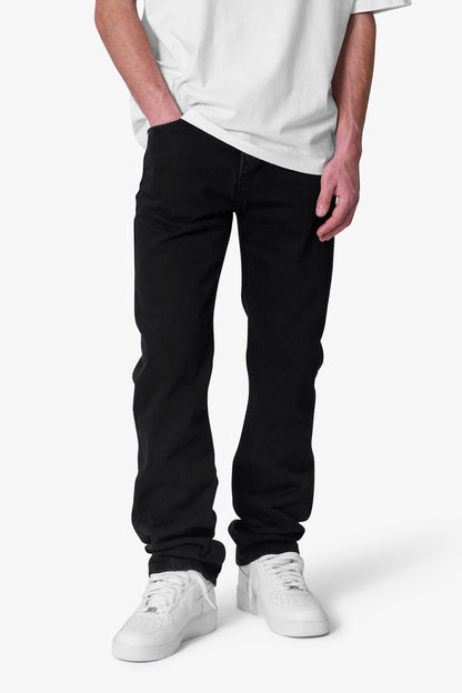 Raw Straight Denim - Rinsed Black