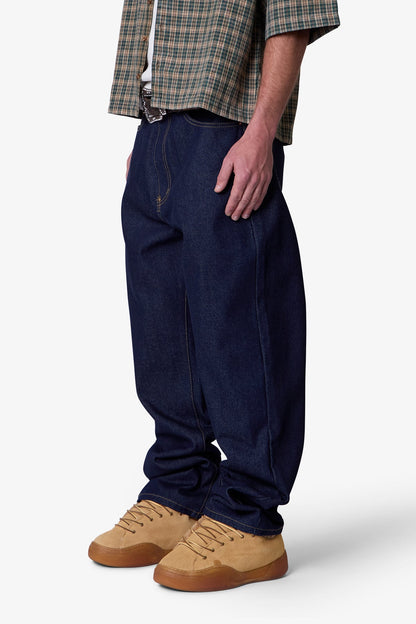 Raw Ultra Baggy Denim - Rinsed Indigo