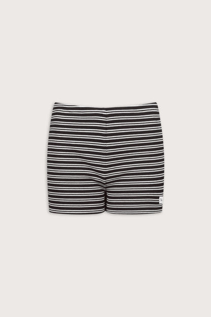 Stripe Knit Short - Black / White