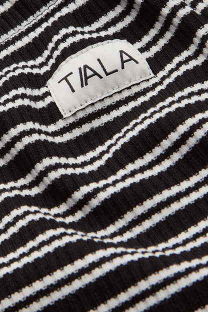 Stripe Knit Trouser - Black / White